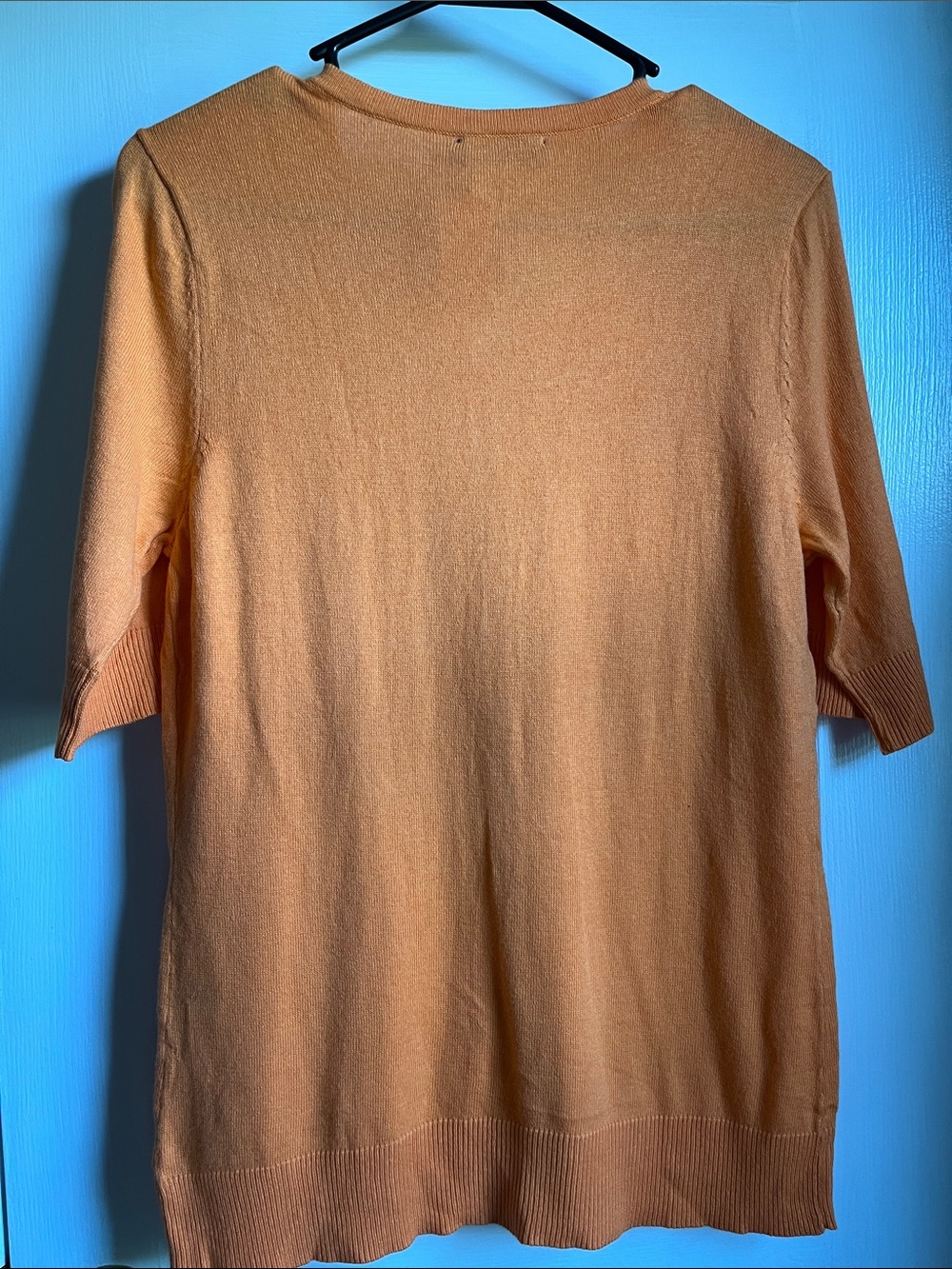 New York and Company 7th Ave Orange Cardigan NWT - Picture 3 of 6